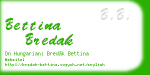 bettina bredak business card